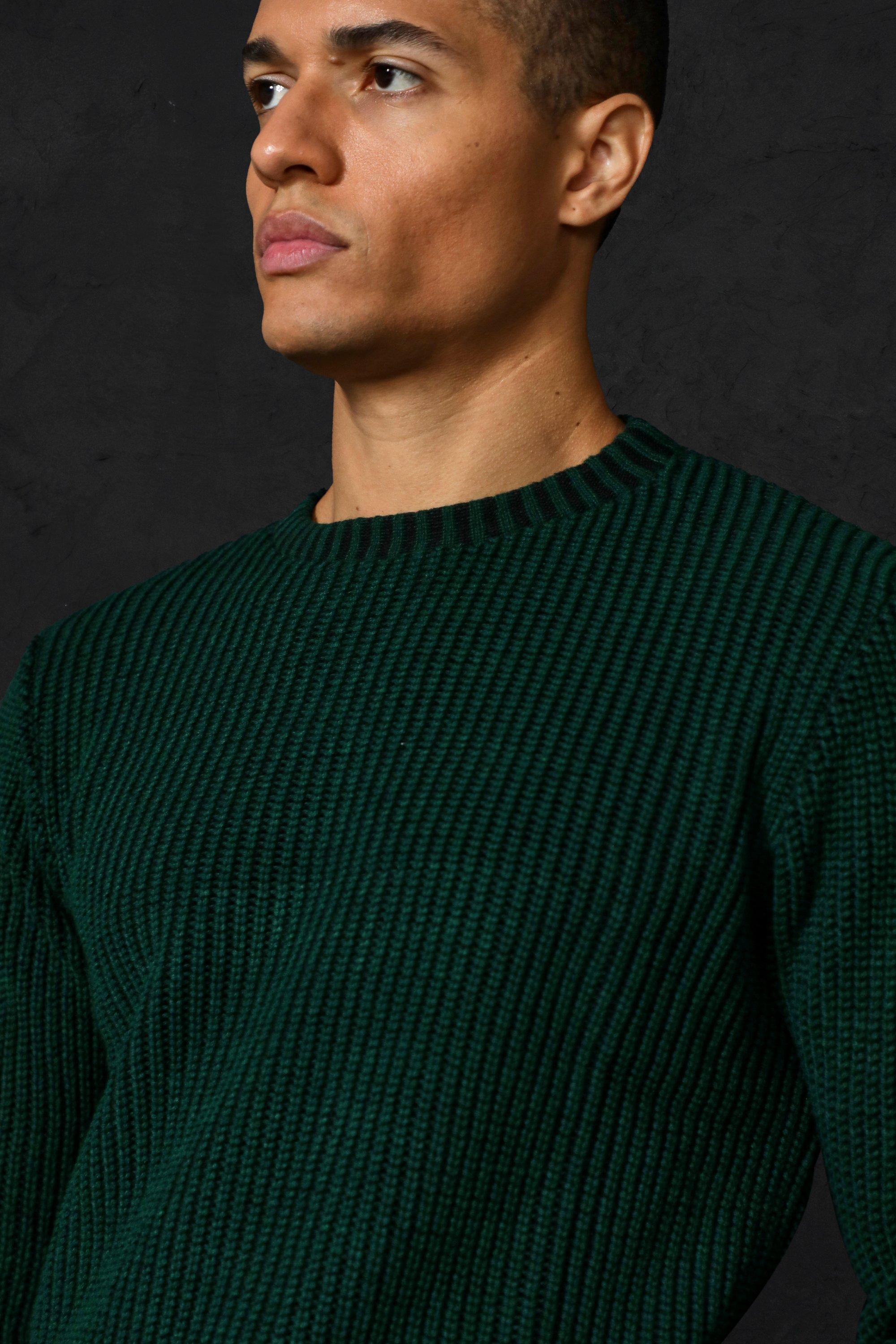 Bottle green crew neck jumper sale